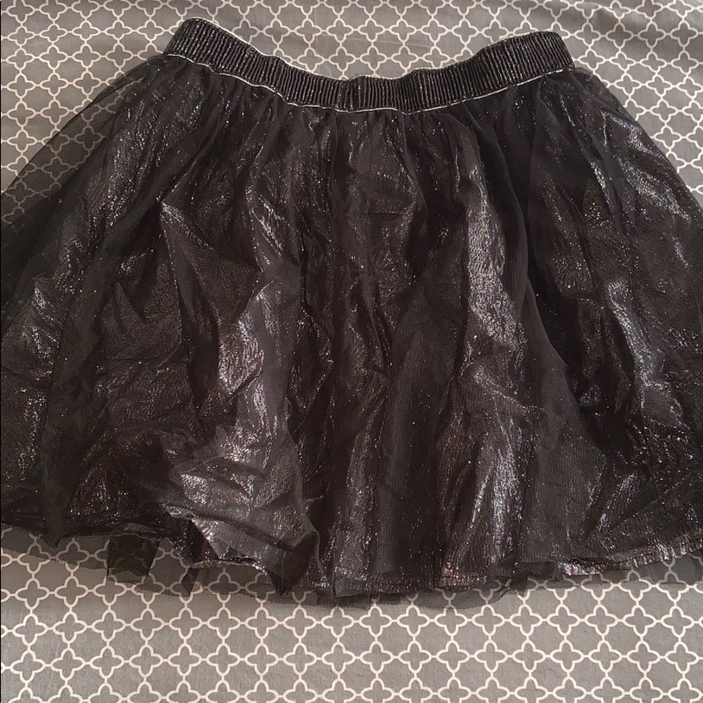 Metallic black tutu party skirt